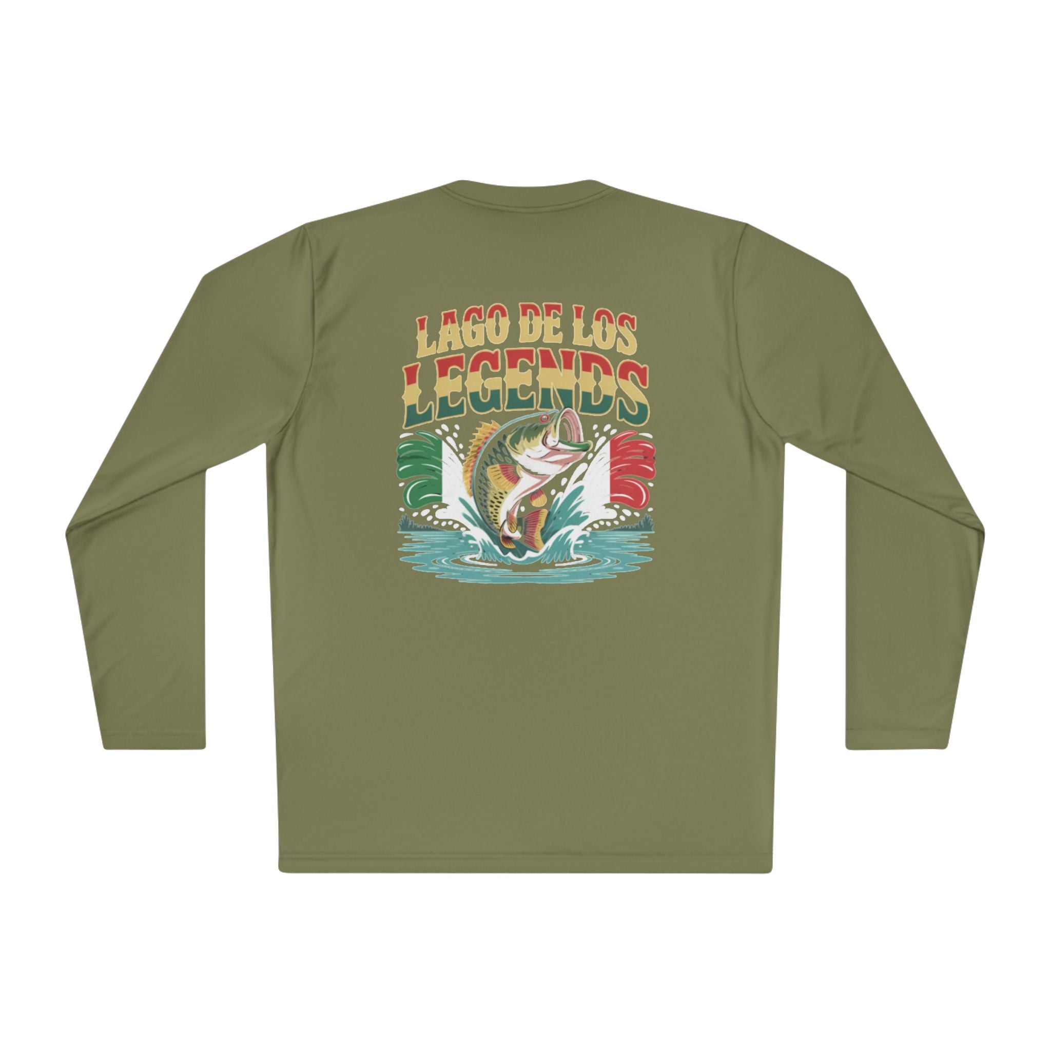 Lago de Los Legends Lake Baccarac Long Sleeve Tee | Vintage Bass Fishing Graphic Shirt