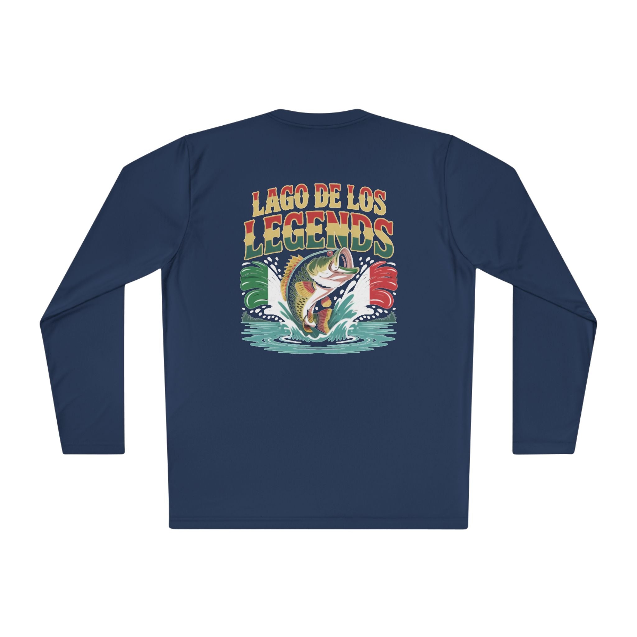Lago de Los Legends Lake Baccarac Long Sleeve Tee | Vintage Bass Fishing Graphic Shirt