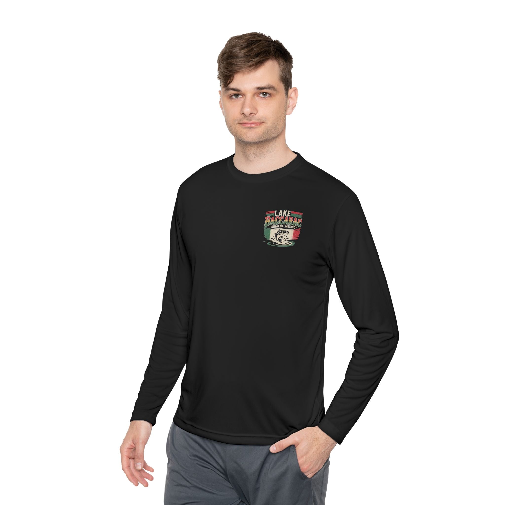 Lago de Los Legends Lake Baccarac Long Sleeve Tee | Vintage Bass Fishing Graphic Shirt