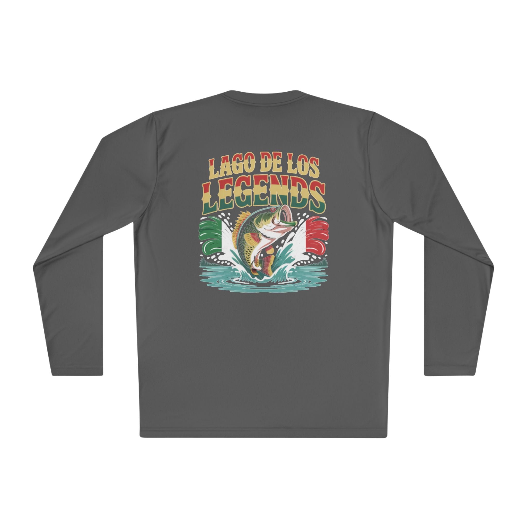 Lago de Los Legends Lake Baccarac Long Sleeve Tee | Vintage Bass Fishing Graphic Shirt