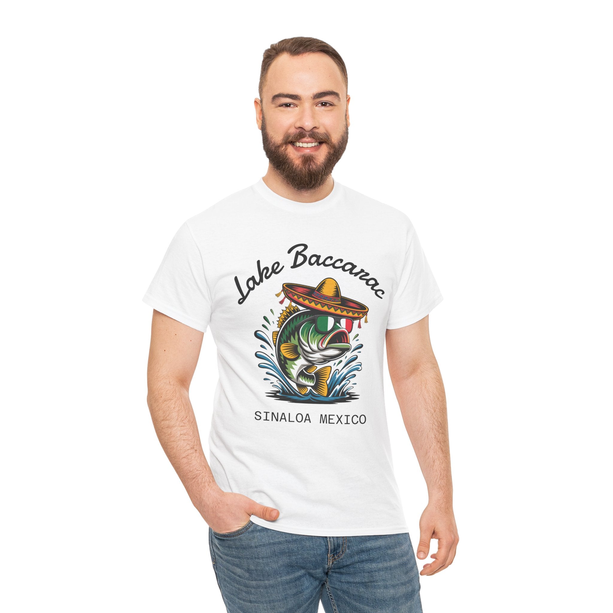 Lake Baccarac Sinaloa Mexico Fishing Tee | Sombrero Bass Graphic Shirt