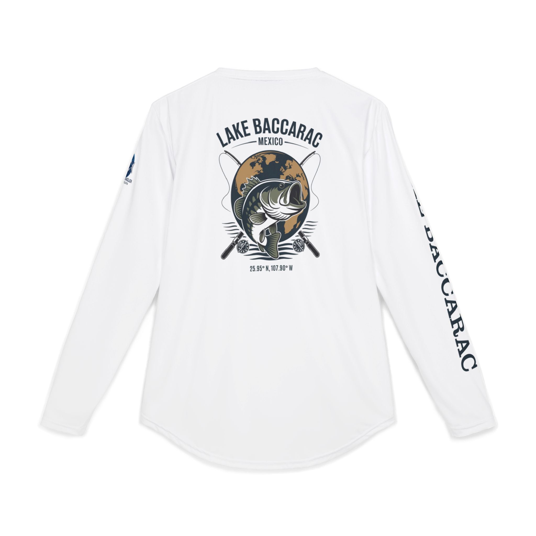 Lake Baccarac Fishing Long Sleeve UV Shirt | Bass Graphic Sun Protection