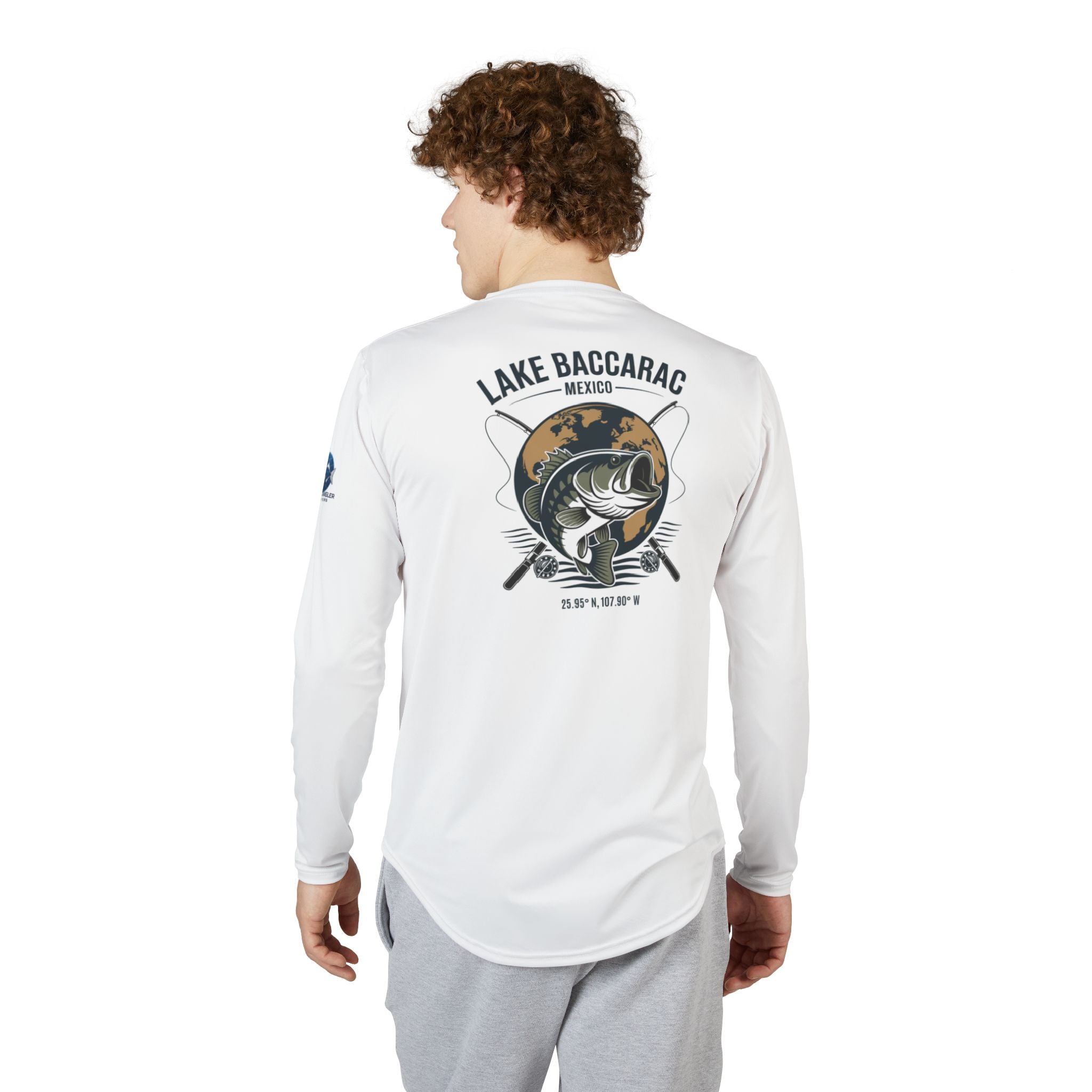 Lake Baccarac Fishing Long Sleeve UV Shirt | Bass Graphic Sun Protection